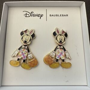 Disney X Baublebar Mickey Mouse Easter Basket Bunny Pastel Spring Drop Earrings